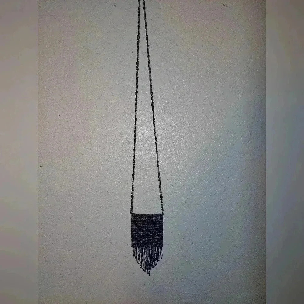 Vintage Zebra Print Full Beaded Evening Crossbody Fringe Small Bag - Picture 3 of 9